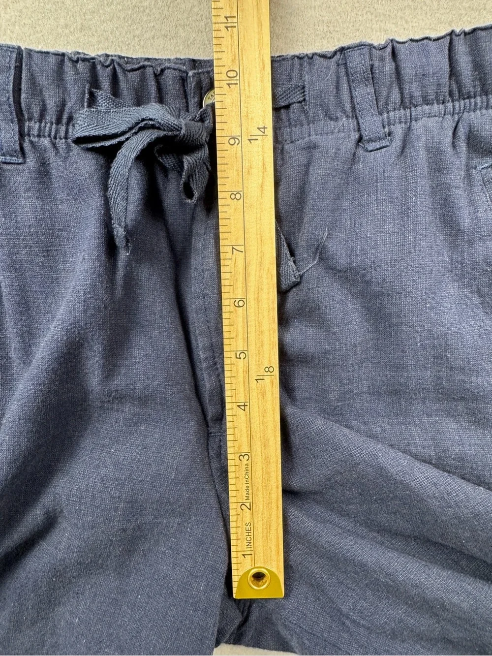 Tasso Elba Men’s Small Navy 100% Linen Pants Lightweight Summer Resort 30x29